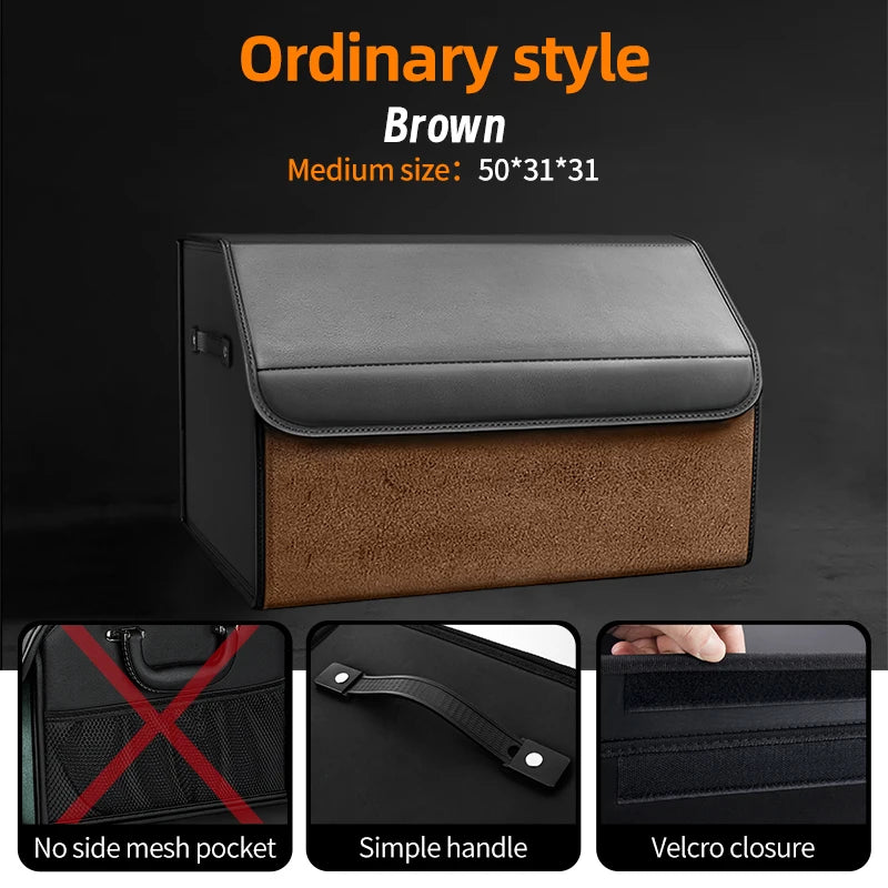 Organizador de Maletero Premium de Gamuza — Plegable, 29L / 40L / 61L