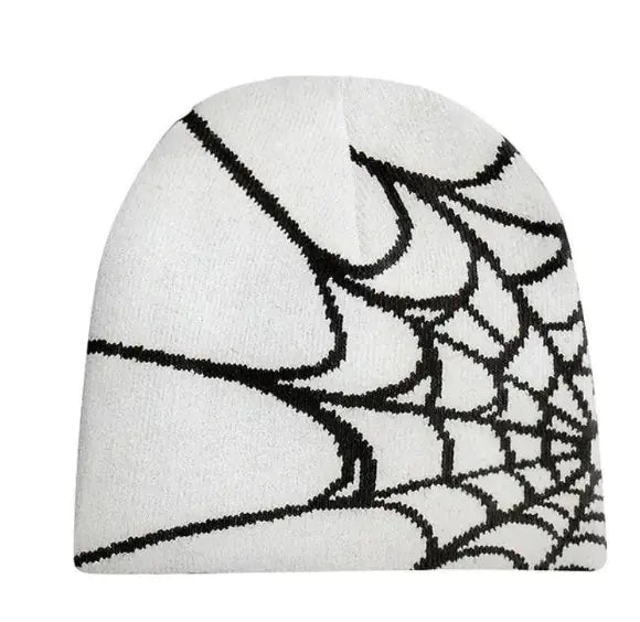 Gothic Spider Pattern Knitted Beanie