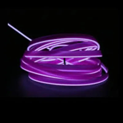 Tira LED 1M para Interior Auto - Luz Neón Flexible con Controlador USB DIY