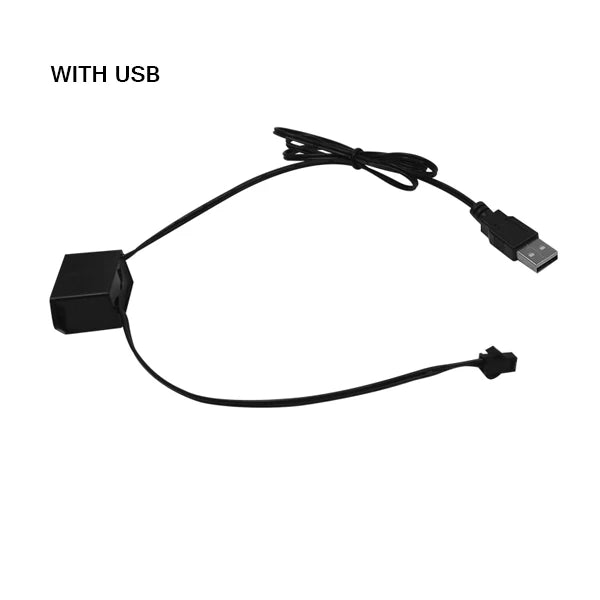 Tira LED 1M para Interior Auto - Luz Neón Flexible con Controlador USB DIY