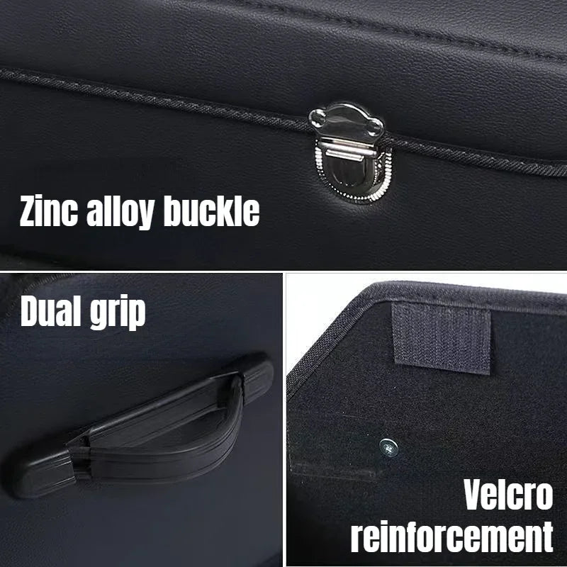 Organizador de Maletero SUV — Plegable, Piel Sintética, Múltiples Compartimentos