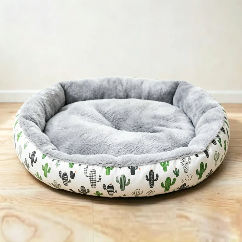 Cama Redonda de Pana para Gatos — Suave y Cálida