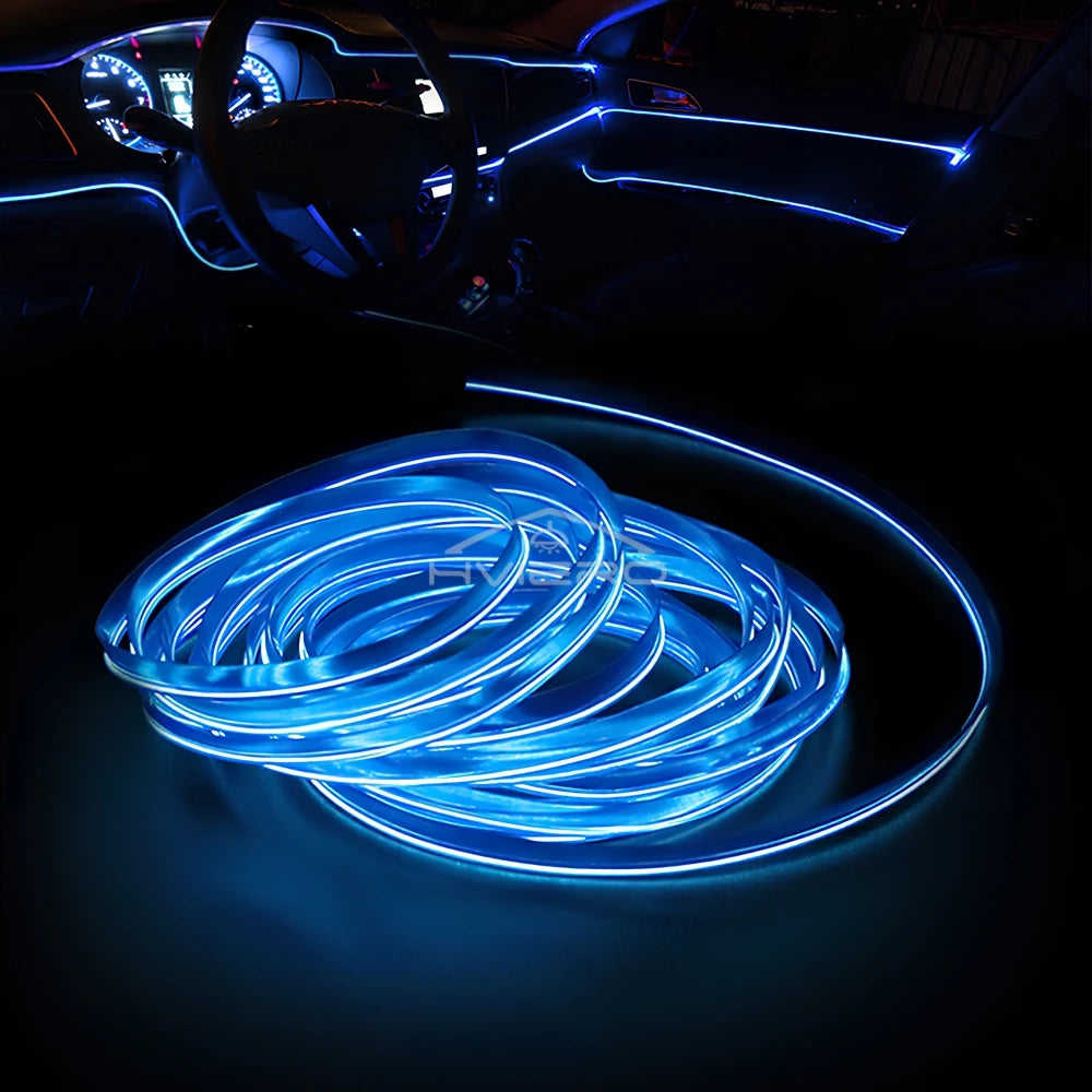 Tira LED Interior Auto 1M-5M - Luz Neón Flexible USB Decorativa