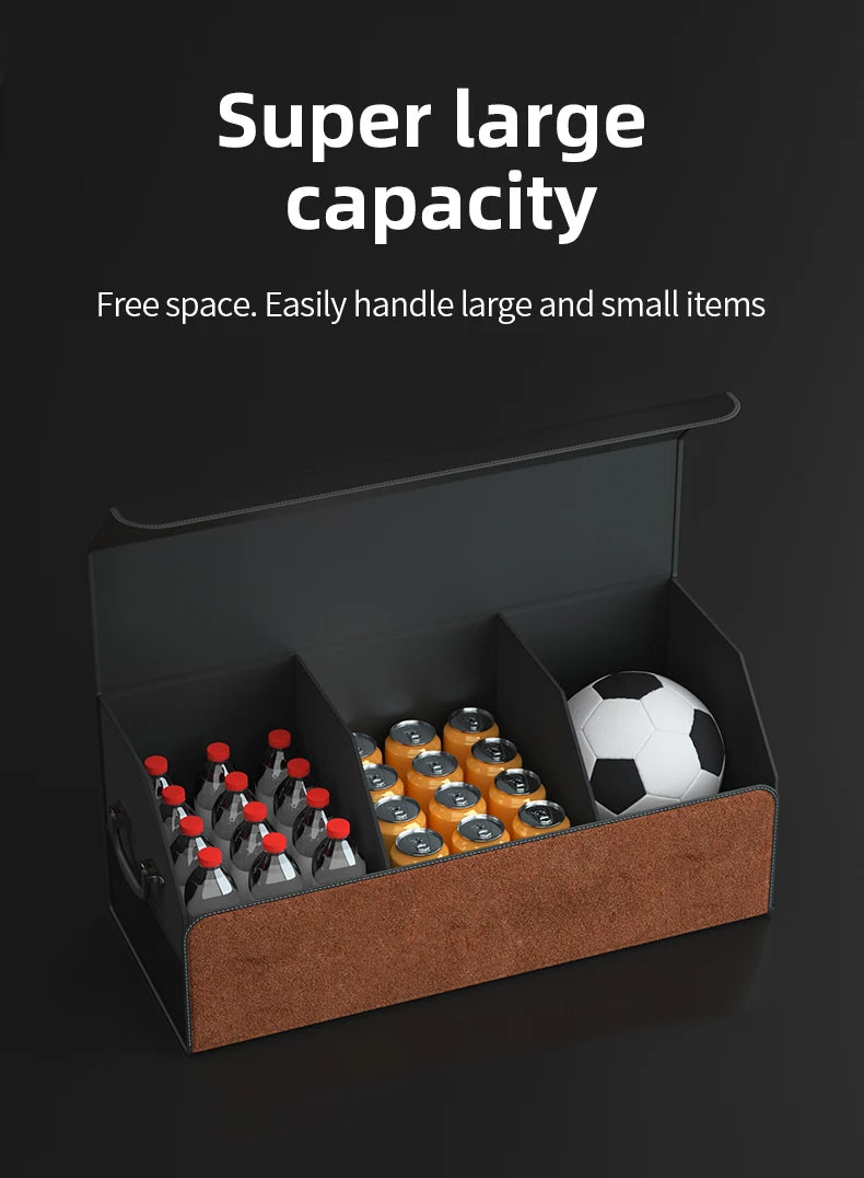 Organizador de Maletero Premium de Gamuza — Plegable, 29L / 40L / 61L