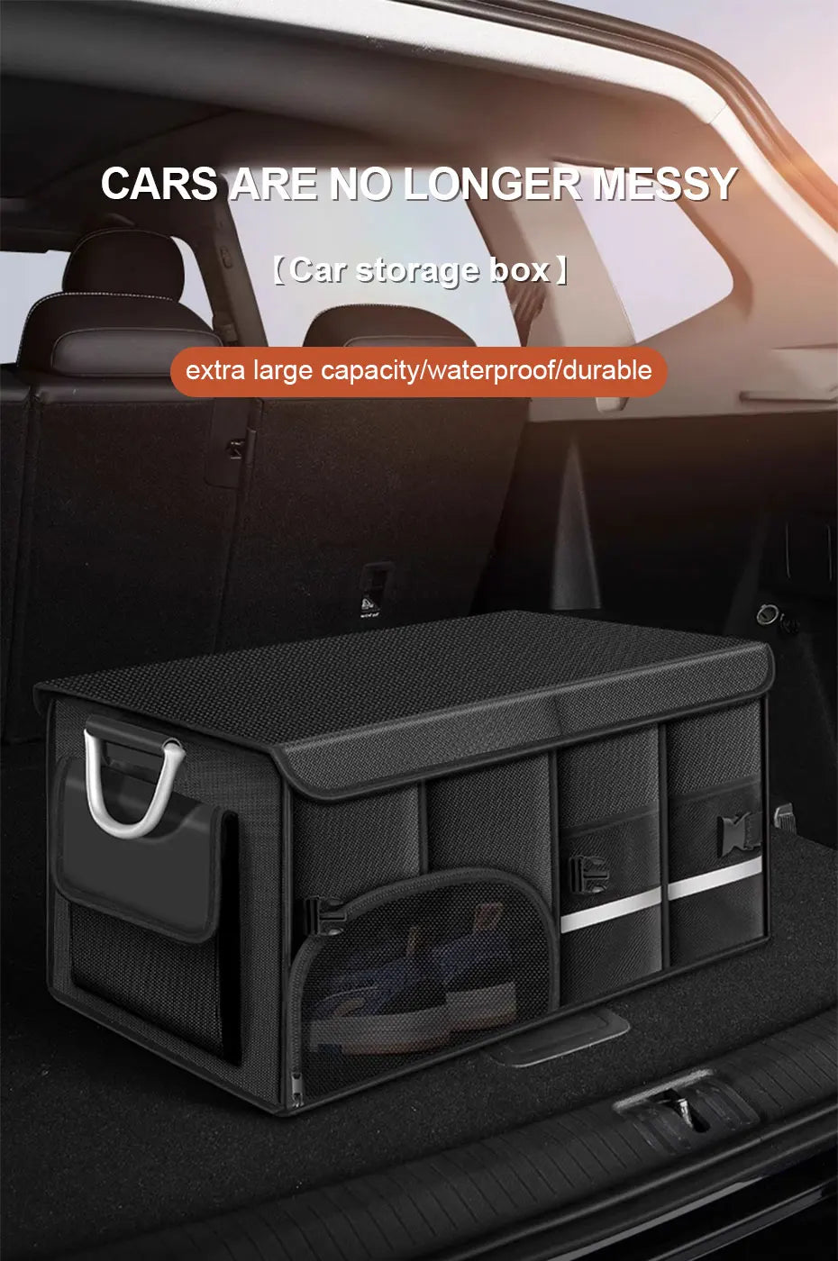 Caja Organizadora de Maletero Plegable — Tela Oxford Impermeable, 36L / 72L / 110L