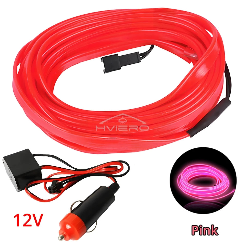 Tira LED Interior Auto 1M-5M - Luz Neón Flexible USB Decorativa
