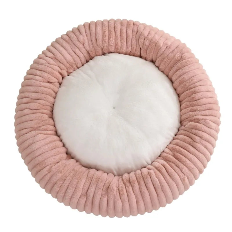 Nido de Lujo para Mascotas — Cama Circular de Felpa Gruesa