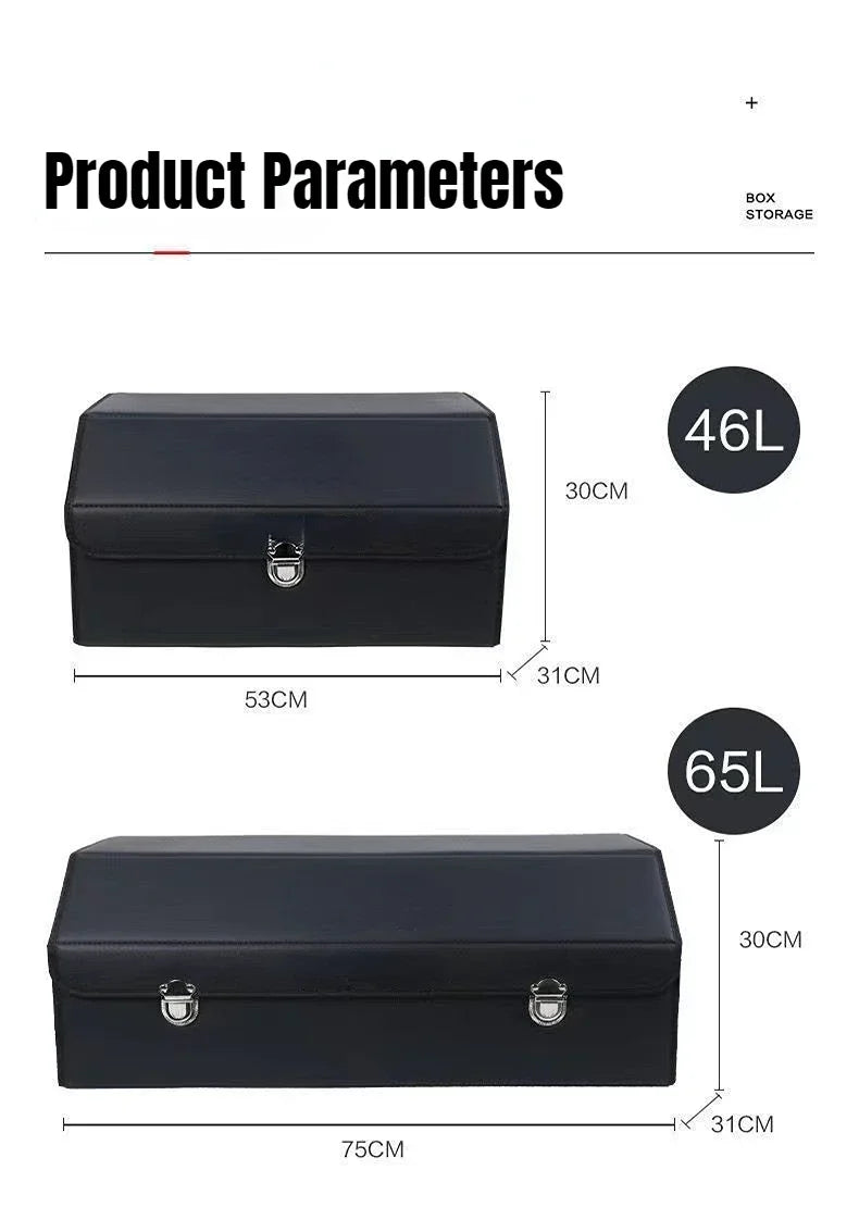 Organizador de Maletero SUV — Plegable, Piel Sintética, Múltiples Compartimentos