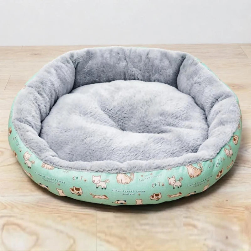 Cama Redonda de Pana para Gatos — Suave y Cálida