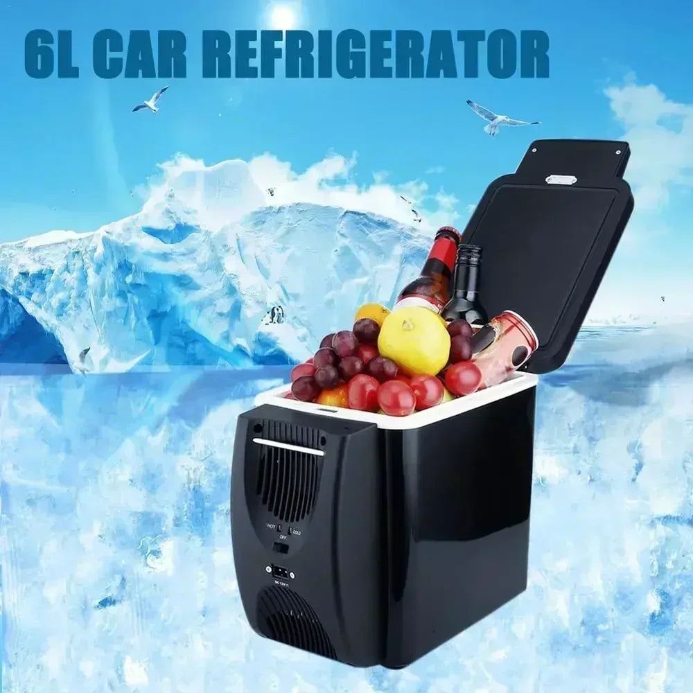 Mini Refrigerador Portátil para Auto 6L — Enfría y Calienta 12V