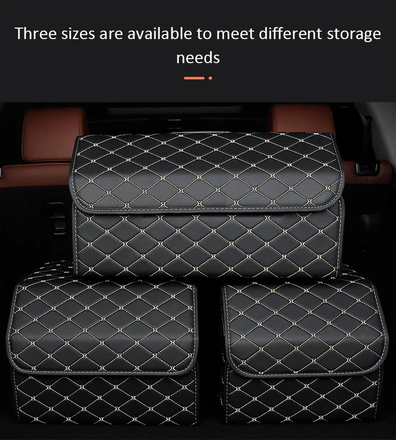 Organizador de Maletero para Auto — Plegable, Multiusos con Tapa