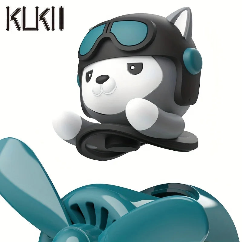 Ambientador Decorativo para Auto — Difusor de Perfume con Clip, Diseños Husky, Oso, Perro