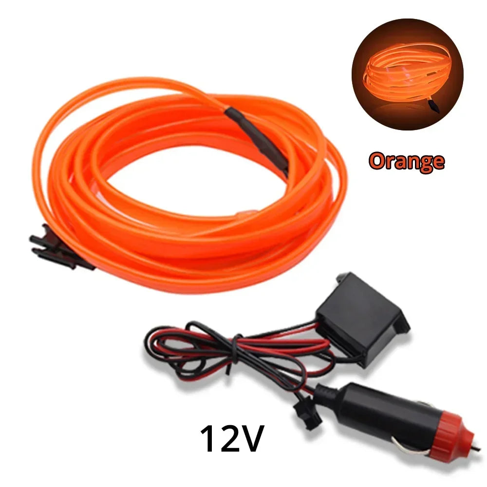 Tira LED Interior Auto 1M-5M - Luz Neón Flexible USB Decorativa