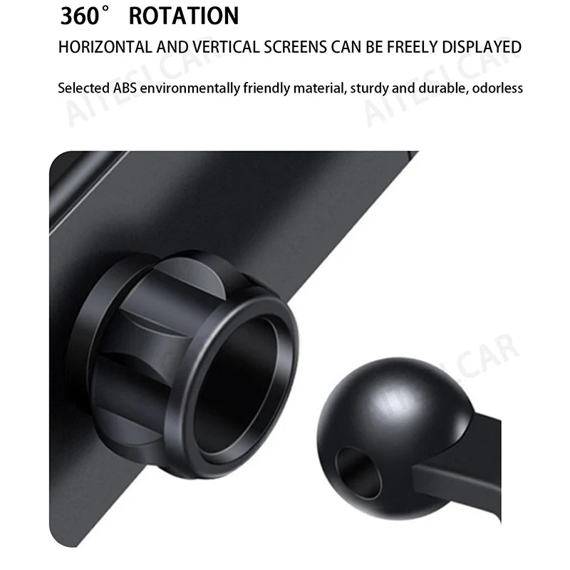 Soporte Magnético para Teléfono — Tesla Model Y y Model 3, Rotación 360° Antivibraciones