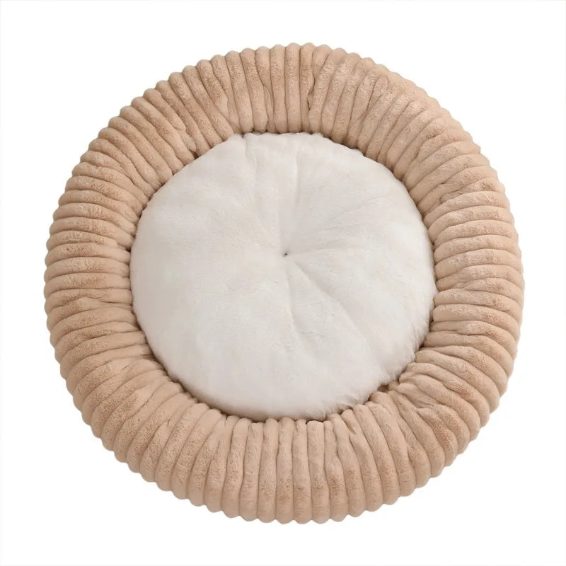 Nido de Lujo para Mascotas — Cama Circular de Felpa Gruesa