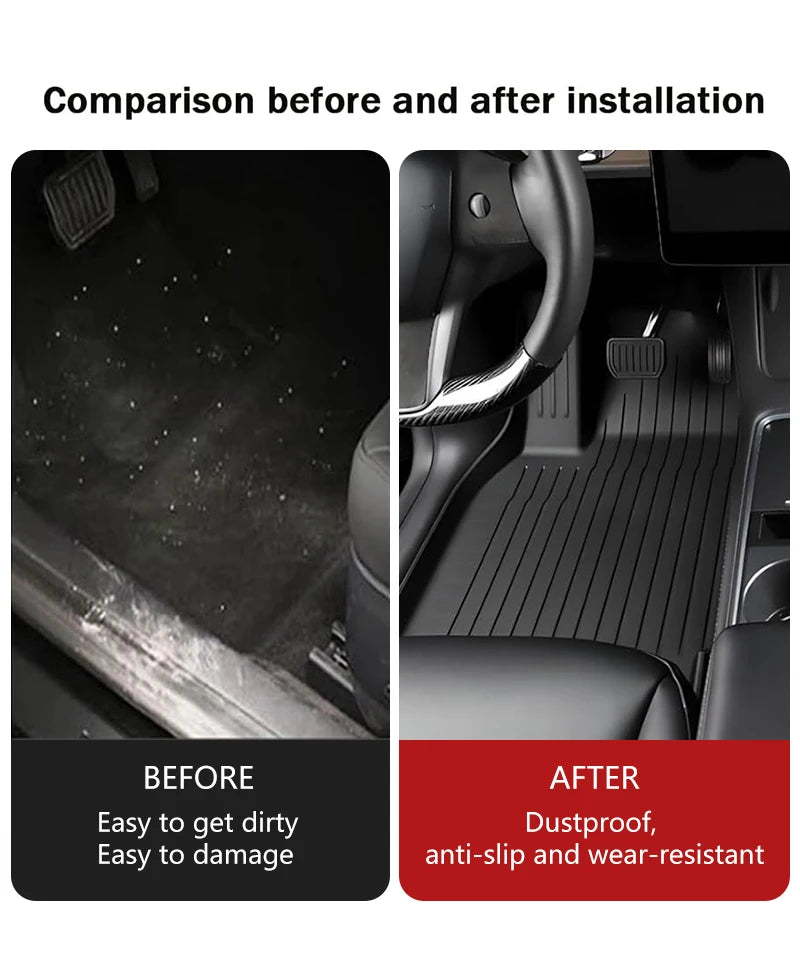 Alfombrillas TPE para Tesla Model Y/3 2021-2024 LHD - Todo Clima