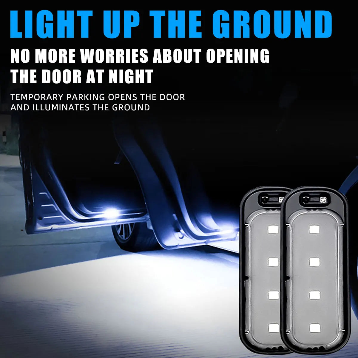 Luz de Bienvenida LED para Puerta de Auto — RGB, Inalámbrica, Anticolisión
