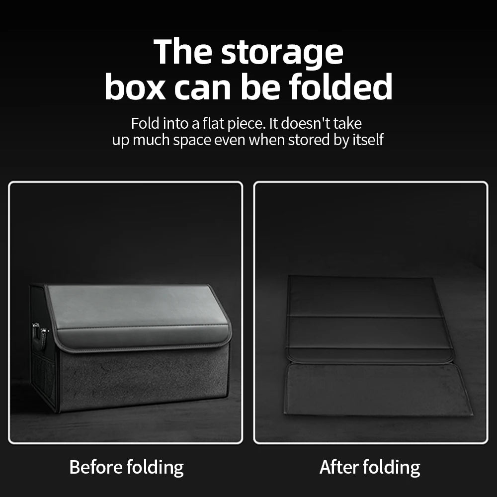 Organizador de Maletero Premium de Gamuza — Plegable, 29L / 40L / 61L