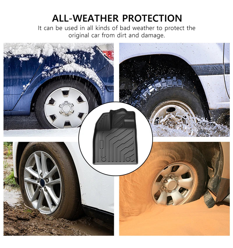 Tapetes TPE para BYD Dolphin LHD 2021-2026 - Piso y Maletero Impermeable