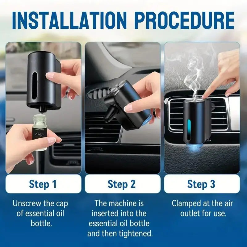 Ambientador Difusor para Auto - 3 Intensidades de Fragancia