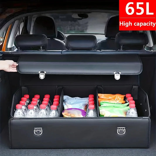 Organizador de Maletero SUV — Plegable, Piel Sintética, Múltiples Compartimentos