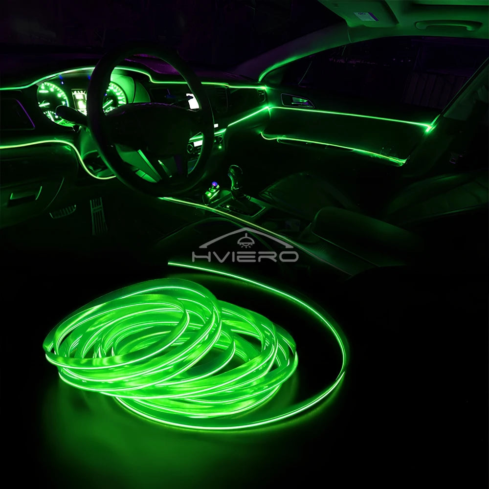 Tira LED Interior Auto 1M-5M - Luz Neón Flexible USB Decorativa