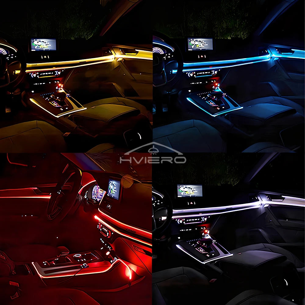 Tira LED Interior Auto 1M-5M - Luz Neón Flexible USB Decorativa
