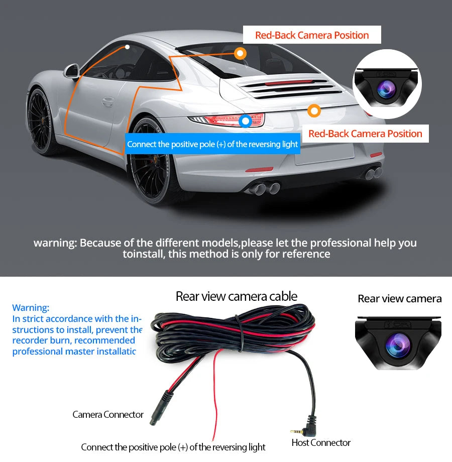 Cámara Dashcam 4K WiFi con Espejo Retrovisor 12" — Visión Trasera HD