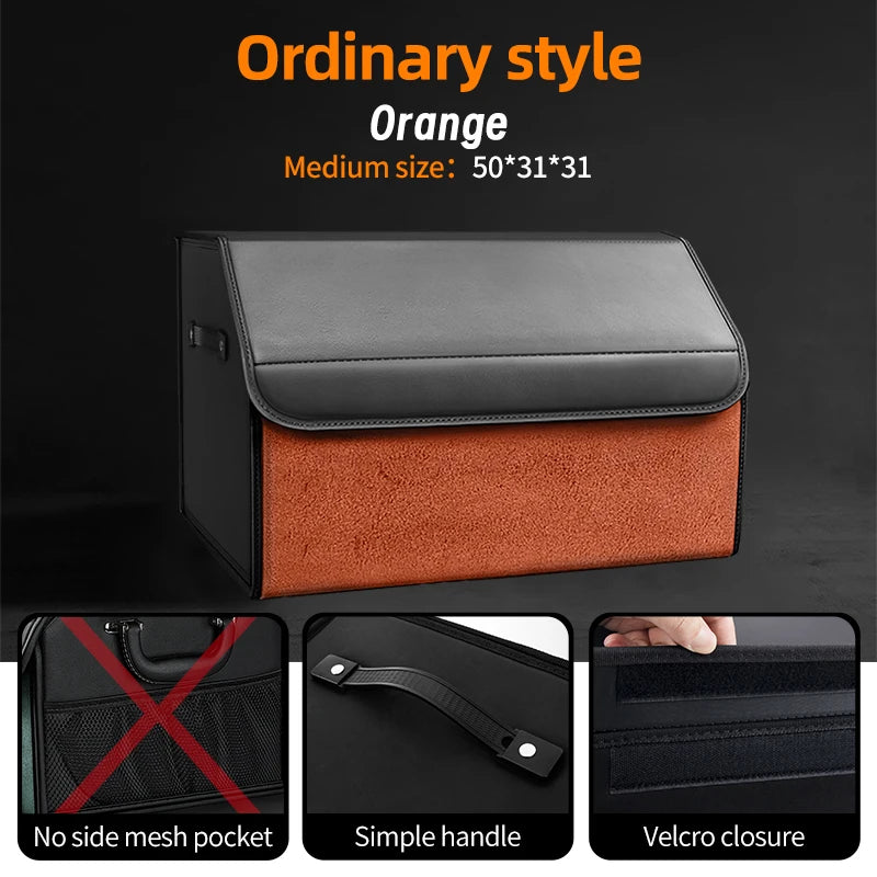 Organizador de Maletero Premium de Gamuza — Plegable, 29L / 40L / 61L
