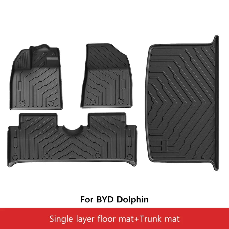 Tapetes TPE para BYD Dolphin LHD 2021-2026 - Piso y Maletero Impermeable