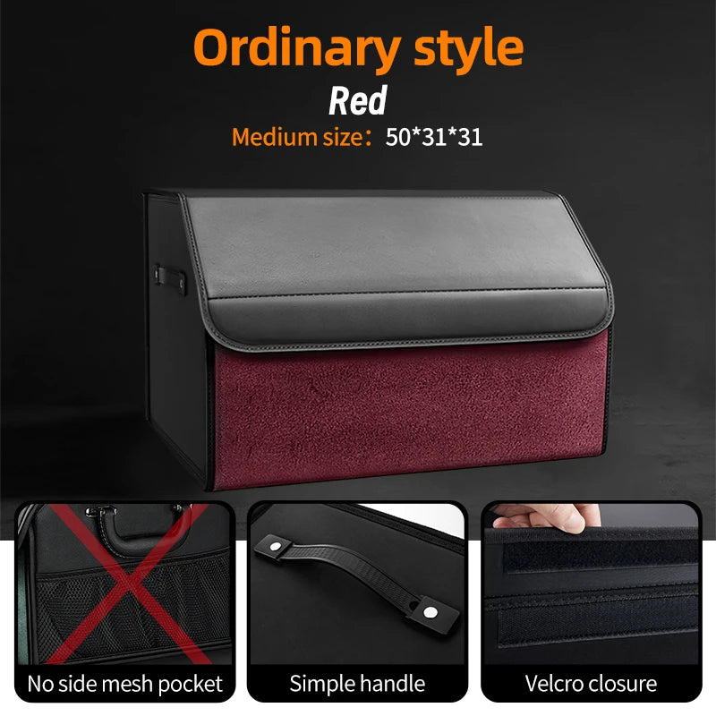 Organizador de Maletero Premium de Gamuza — Plegable, 29L / 40L / 61L