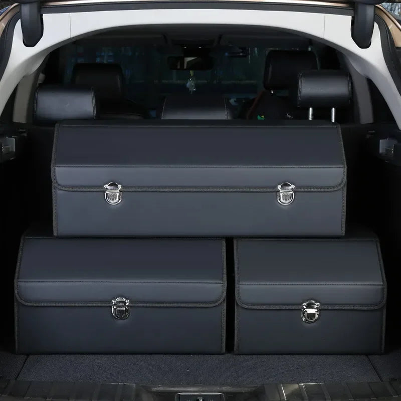 Organizador de Maletero SUV — Plegable, Piel Sintética, Múltiples Compartimentos