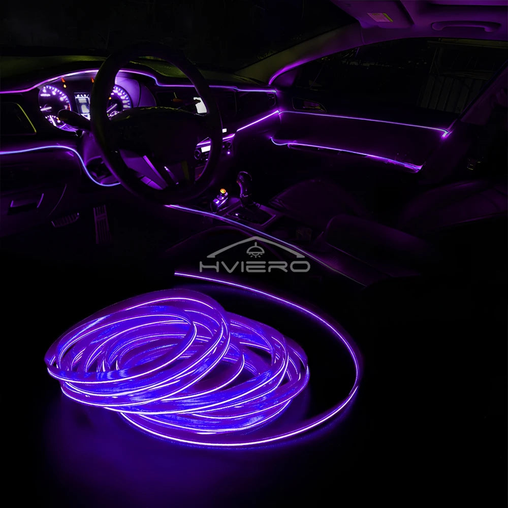 Tira LED Interior Auto 1M-5M - Luz Neón Flexible USB Decorativa