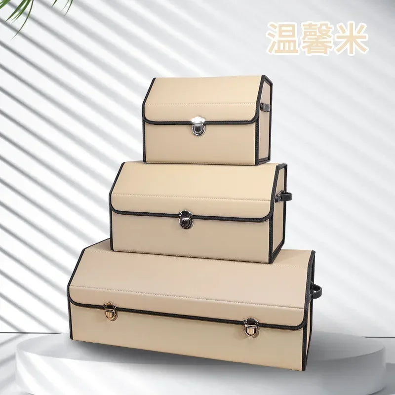 Organizador de Maletero SUV — Plegable, Piel Sintética, Múltiples Compartimentos