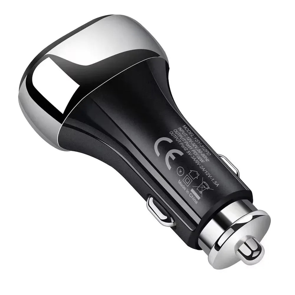 Cargador USB Dual para Auto 3.1A con Pantalla LCD — Voltímetro 12V/24V
