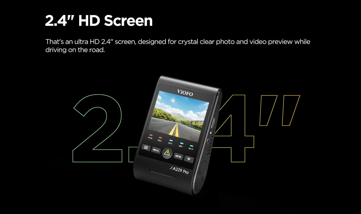 Cámara para Auto VIOFO 4K HDR WiFi — Modo Estacionamiento 24H
