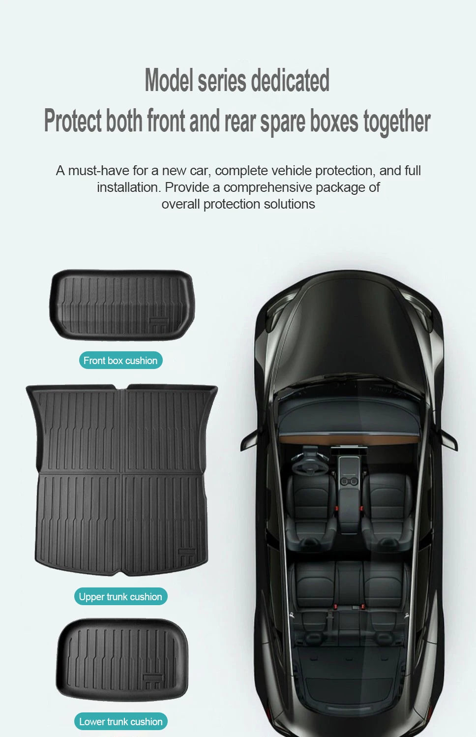 Alfombrilla para Maletero Tesla Model 3 Highland 2023-2026 - TPE Impermeable