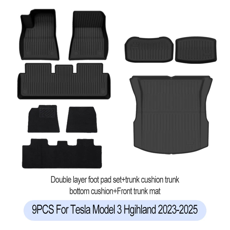Alfombrilla para Maletero Tesla Model 3 Highland 2023-2026 - TPE Impermeable
