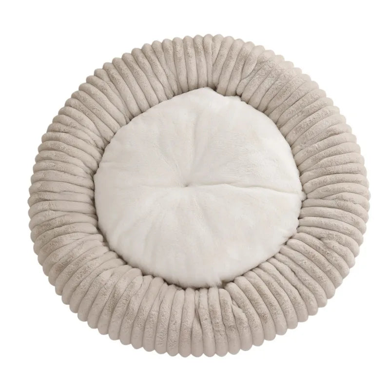 Nido de Lujo para Mascotas — Cama Circular de Felpa Gruesa