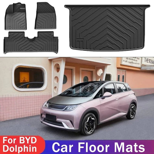 Tapetes TPE para BYD Dolphin LHD 2021-2026 - Piso y Maletero Impermeable
