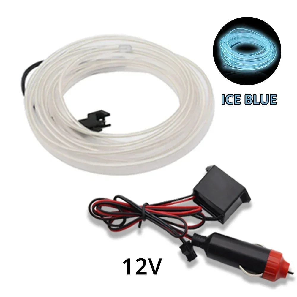 Tira LED Interior Auto 1M-5M - Luz Neón Flexible USB Decorativa