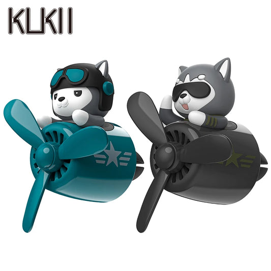 Ambientador Decorativo para Auto — Difusor de Perfume con Clip, Diseños Husky, Oso, Perro