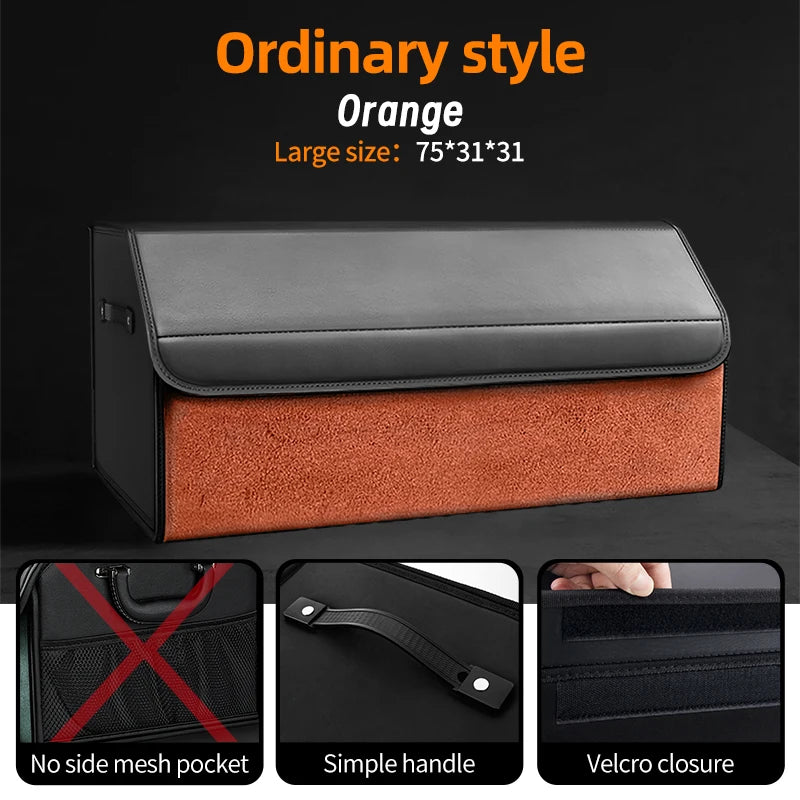 Organizador de Maletero Premium de Gamuza — Plegable, 29L / 40L / 61L