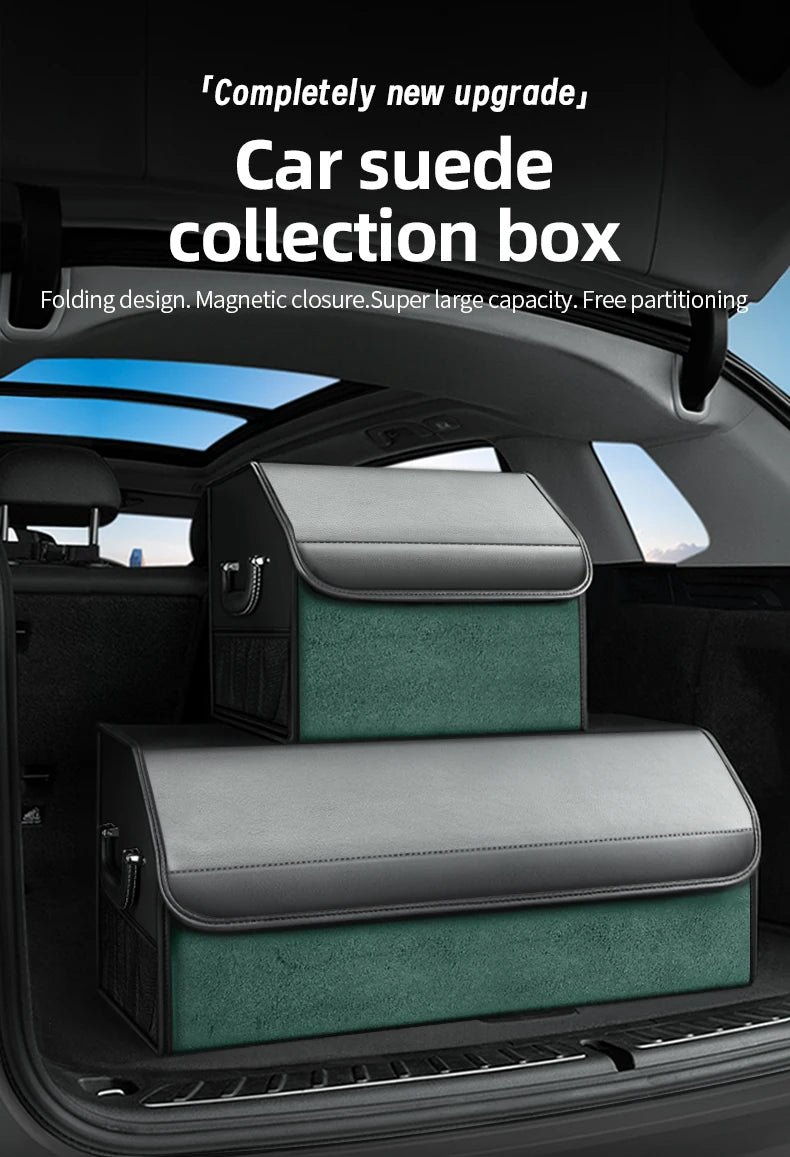 Organizador de Maletero Premium de Gamuza — Plegable, 29L / 40L / 61L