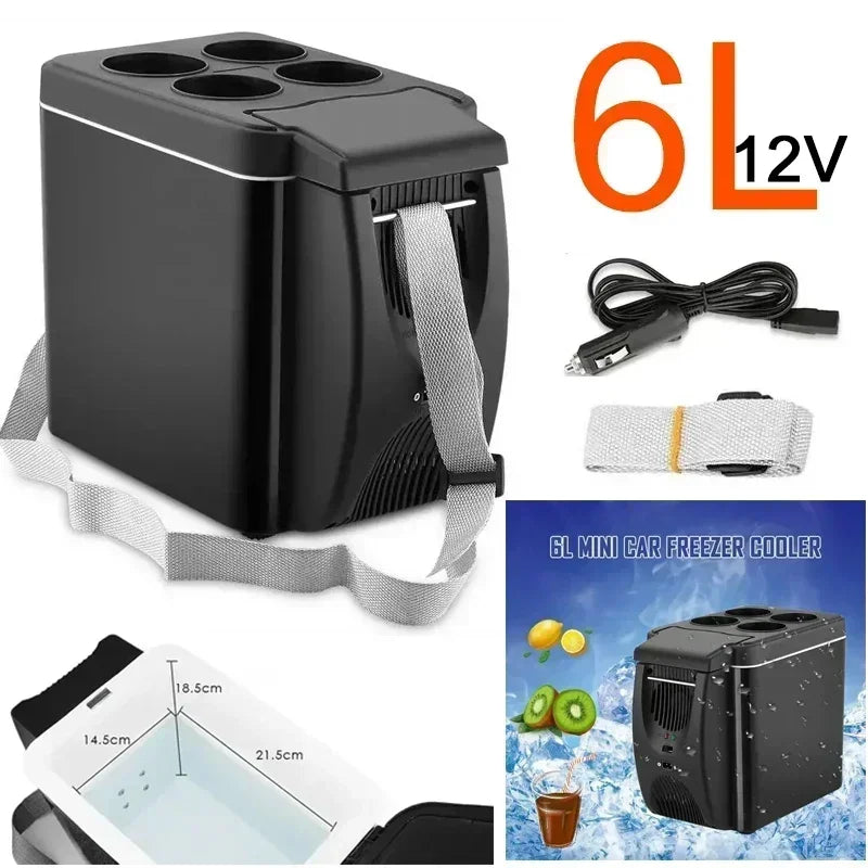 Mini Refrigerador Portátil para Auto 6L — Enfría y Calienta 12V