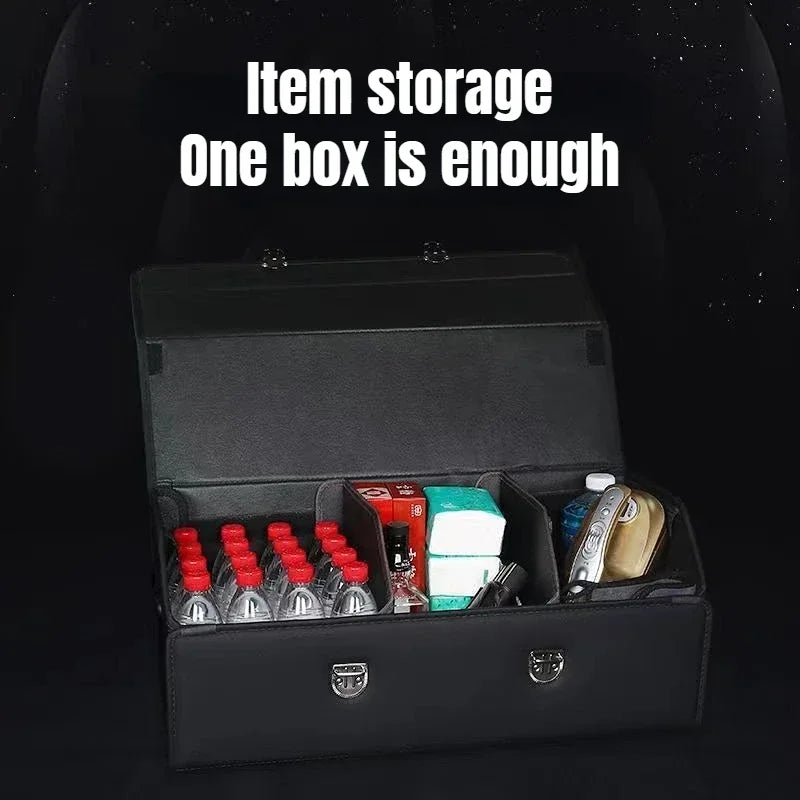 Organizador de Maletero SUV — Plegable, Piel Sintética, Múltiples Compartimentos