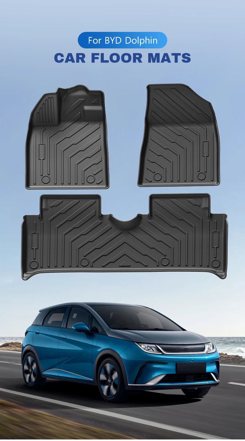 Tapetes TPE para BYD Dolphin LHD 2021-2026 - Piso y Maletero Impermeable