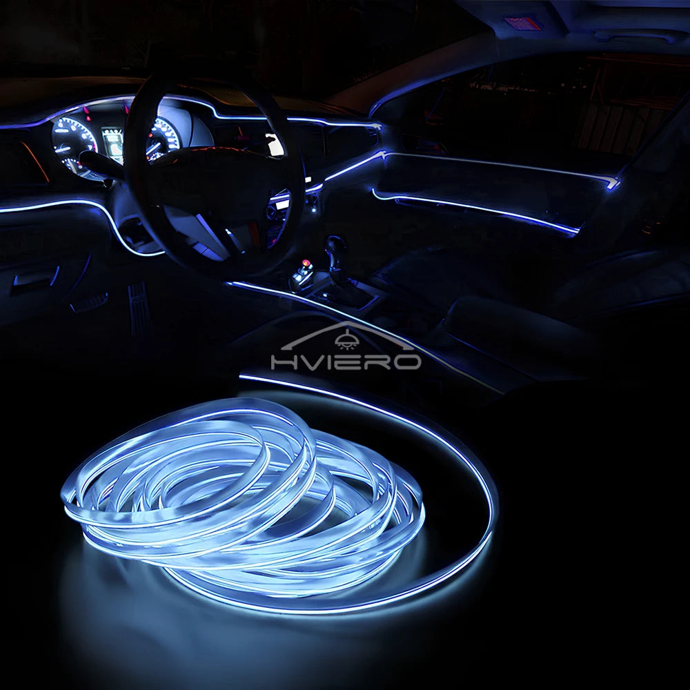 Tira LED Interior Auto 1M-5M - Luz Neón Flexible USB Decorativa