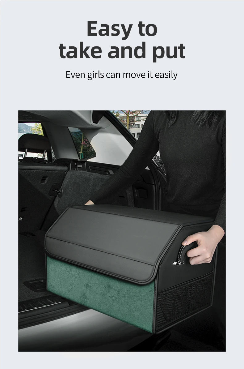 Organizador de Maletero Premium de Gamuza — Plegable, 29L / 40L / 61L