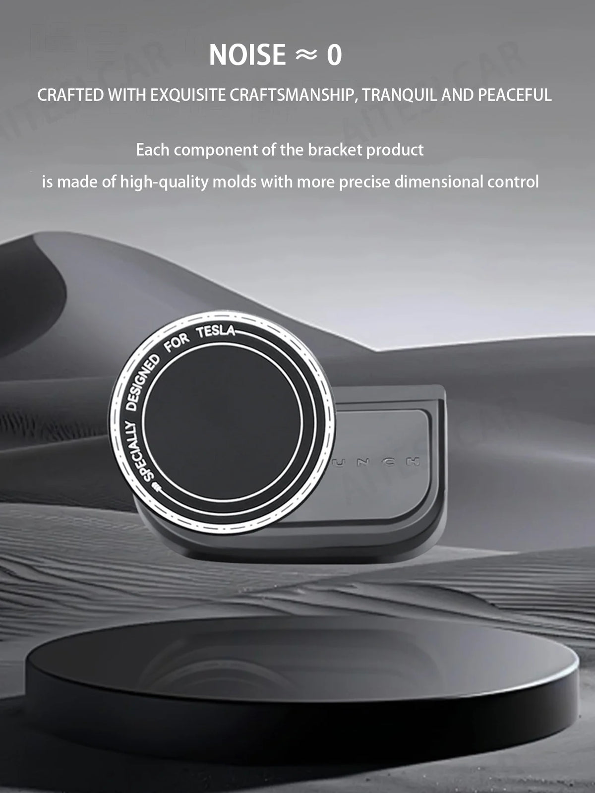 Soporte Magnético para Teléfono — Tesla Model Y y Model 3, Rotación 360° Antivibraciones
